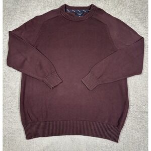 Lands‎ End Sweater Mens 2XL Tall 50-52 Purple Drifter Crew Neck Pullover